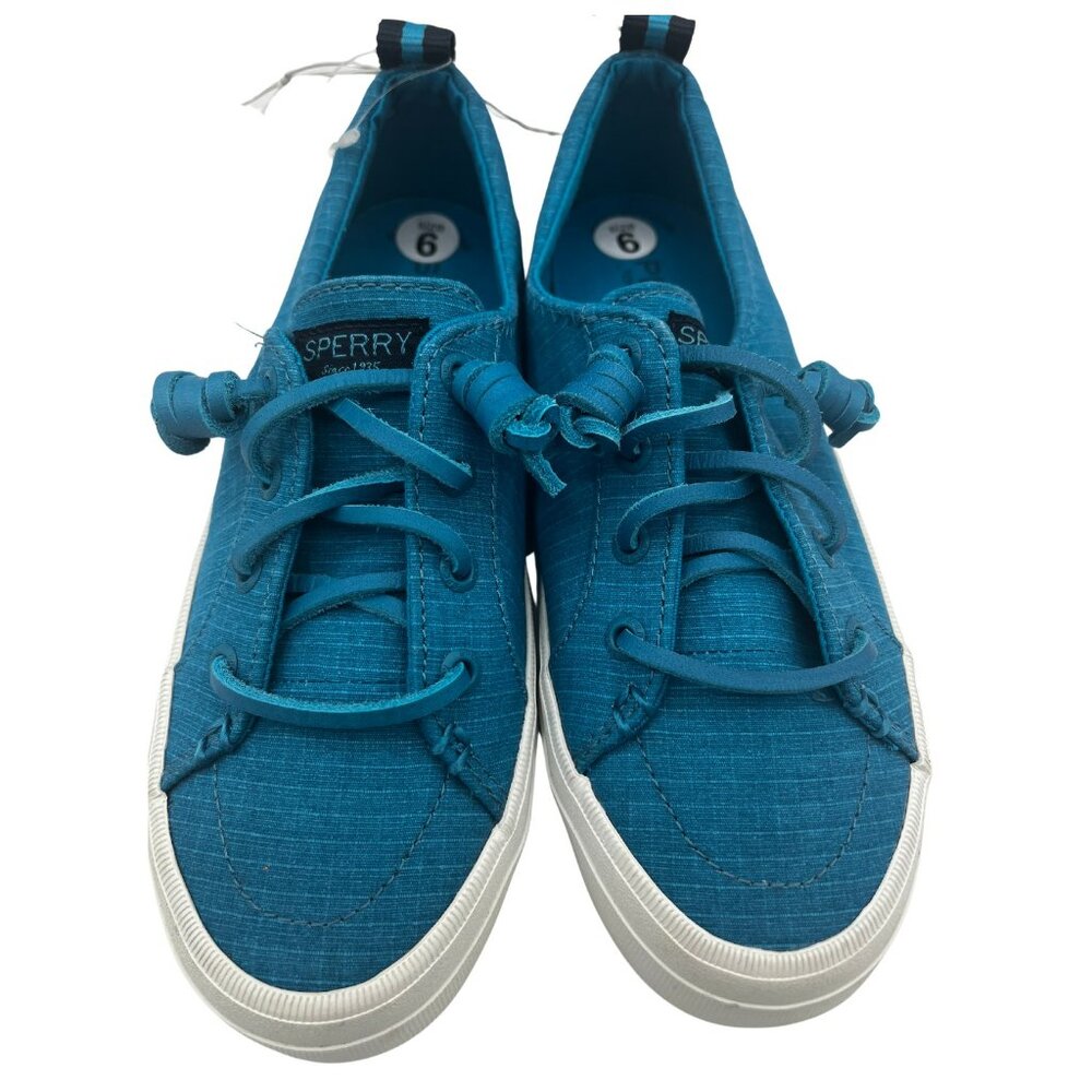 Sperry Crest Vibe Slip-On Sneakers Turquoise Blue Size 6 - NWOB